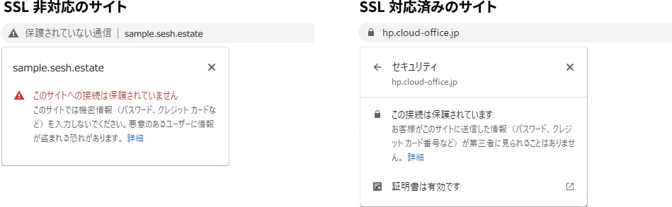 SSL対応でセキュリティ強化
